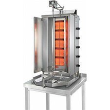 Produktbild von MELTEM Keramikbrenner Für Gyros-/Dönergrill, Gas, 121x160mm, Mit Erdgasdüse, 130x90mm Fläche