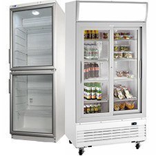 Gastro Kühlschrank - 400 l - Weiß - mit Glastür - Maxima
